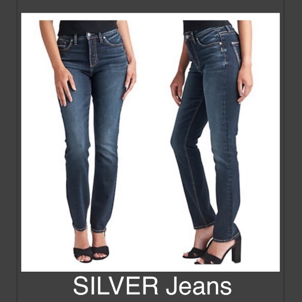 SILVER Avery Straight Leg Blue Jeans!!! Size 27